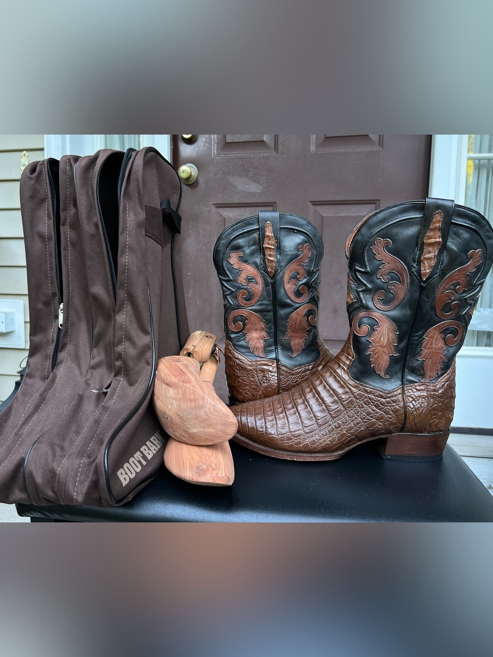 DAN POST MEN’S SOCRATES CAIMAN EXOTIC WESTERN BOOTS, SIZE 11.5